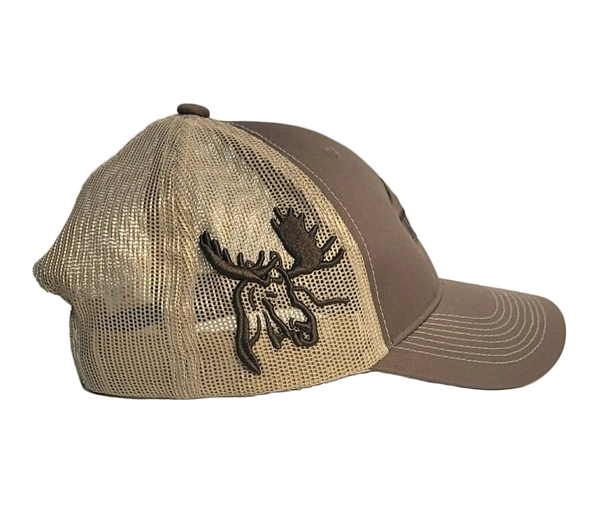 Casquette western style chasseur | Logo brodé noir WC | Brun