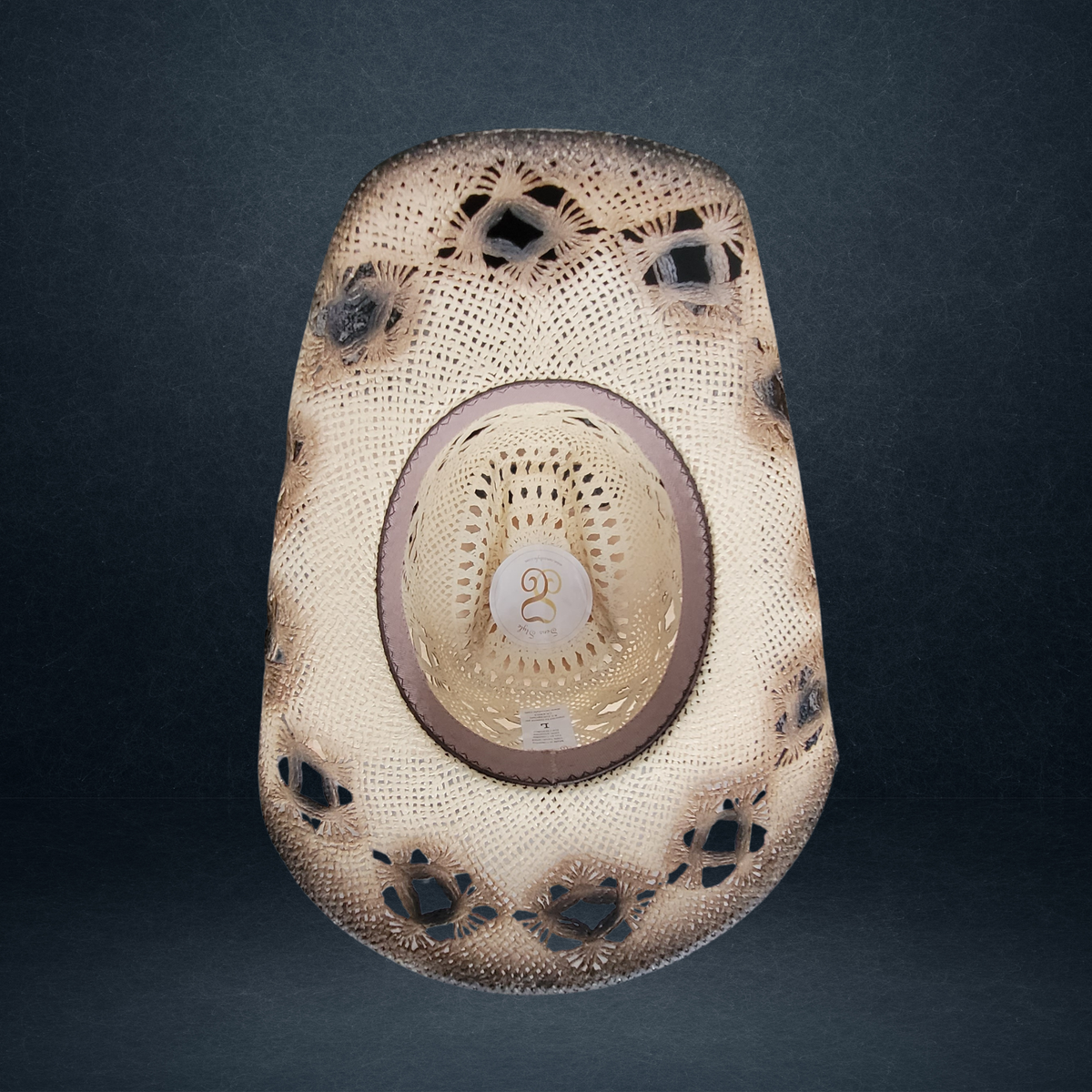 Chapeau de cowboy en paille beige
