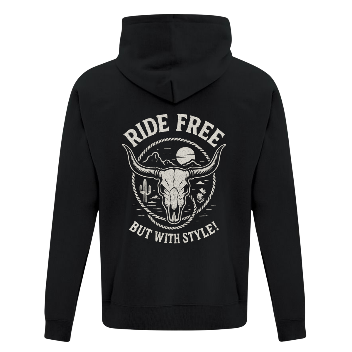Hoodie Western Unisexe | RF | Noir