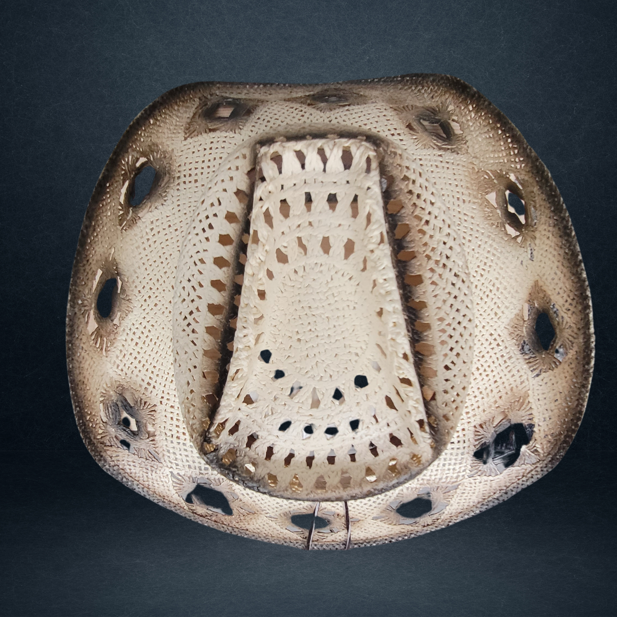 Chapeau de cowboy en paille beige