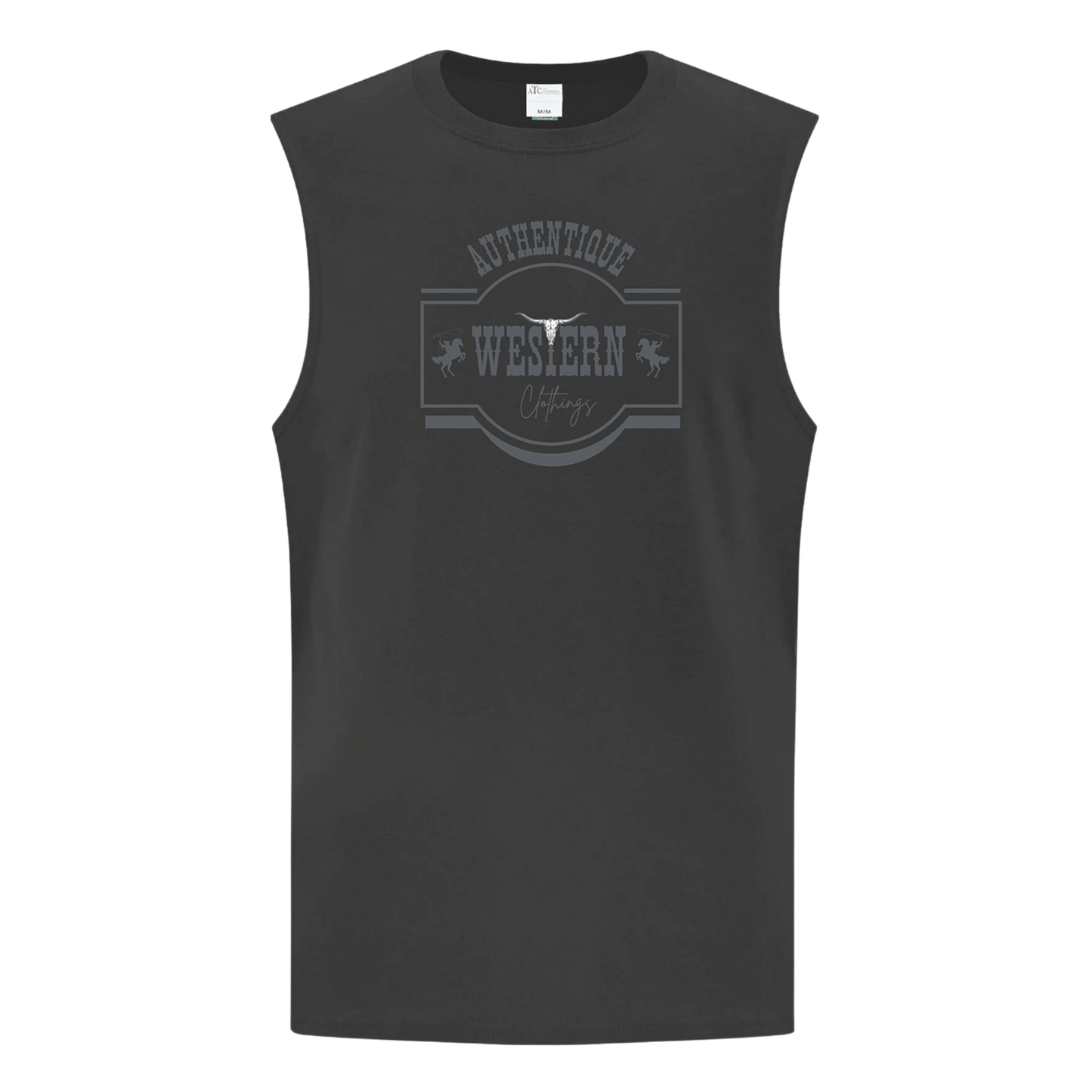 T-shirt Western sans manche Homme | AUT | Noir