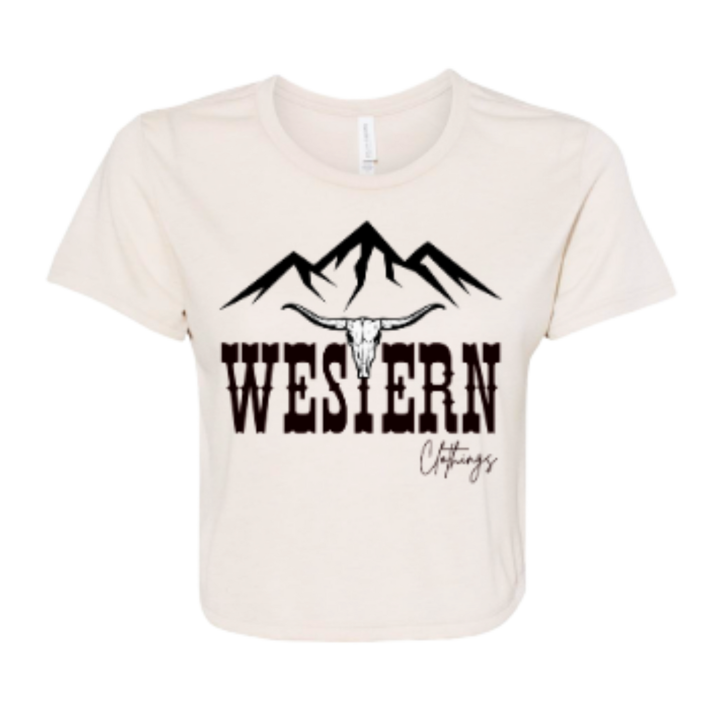 Crop top Western court femme | WC | Beige