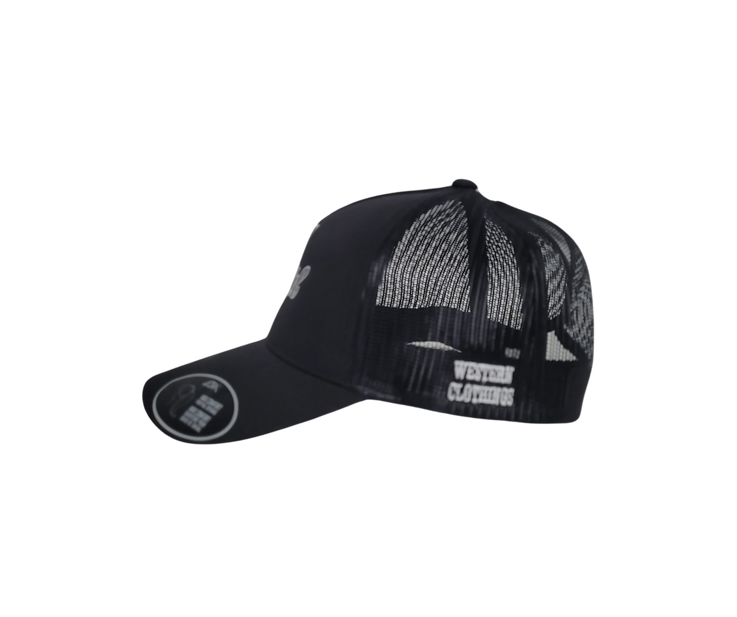 Casquette Western Femme | CGIRL | Noire et maille noire