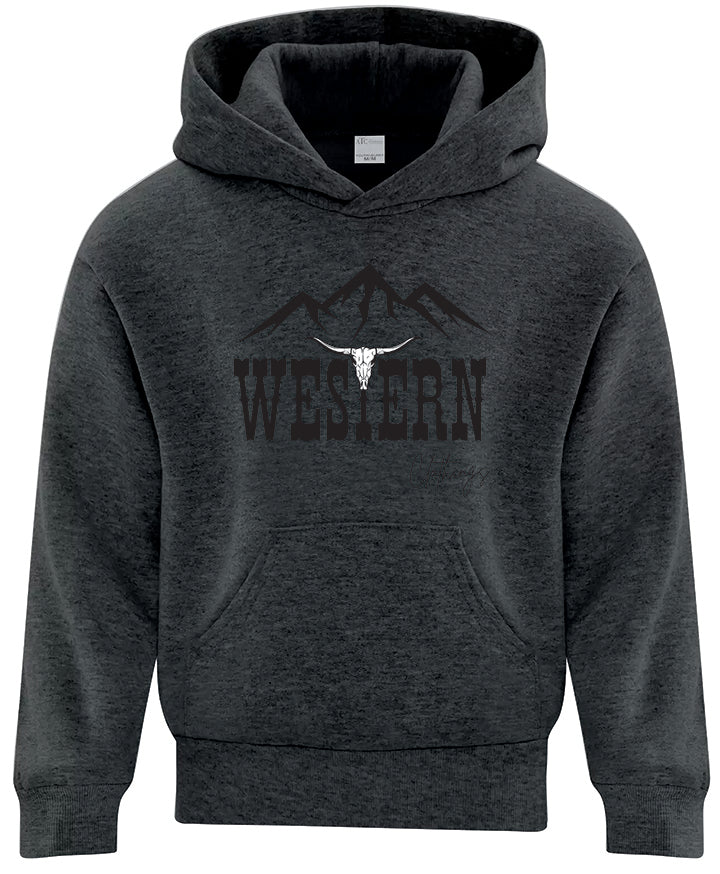 Hoodie Western Enfant | WC | Gris foncé, rose ou noir