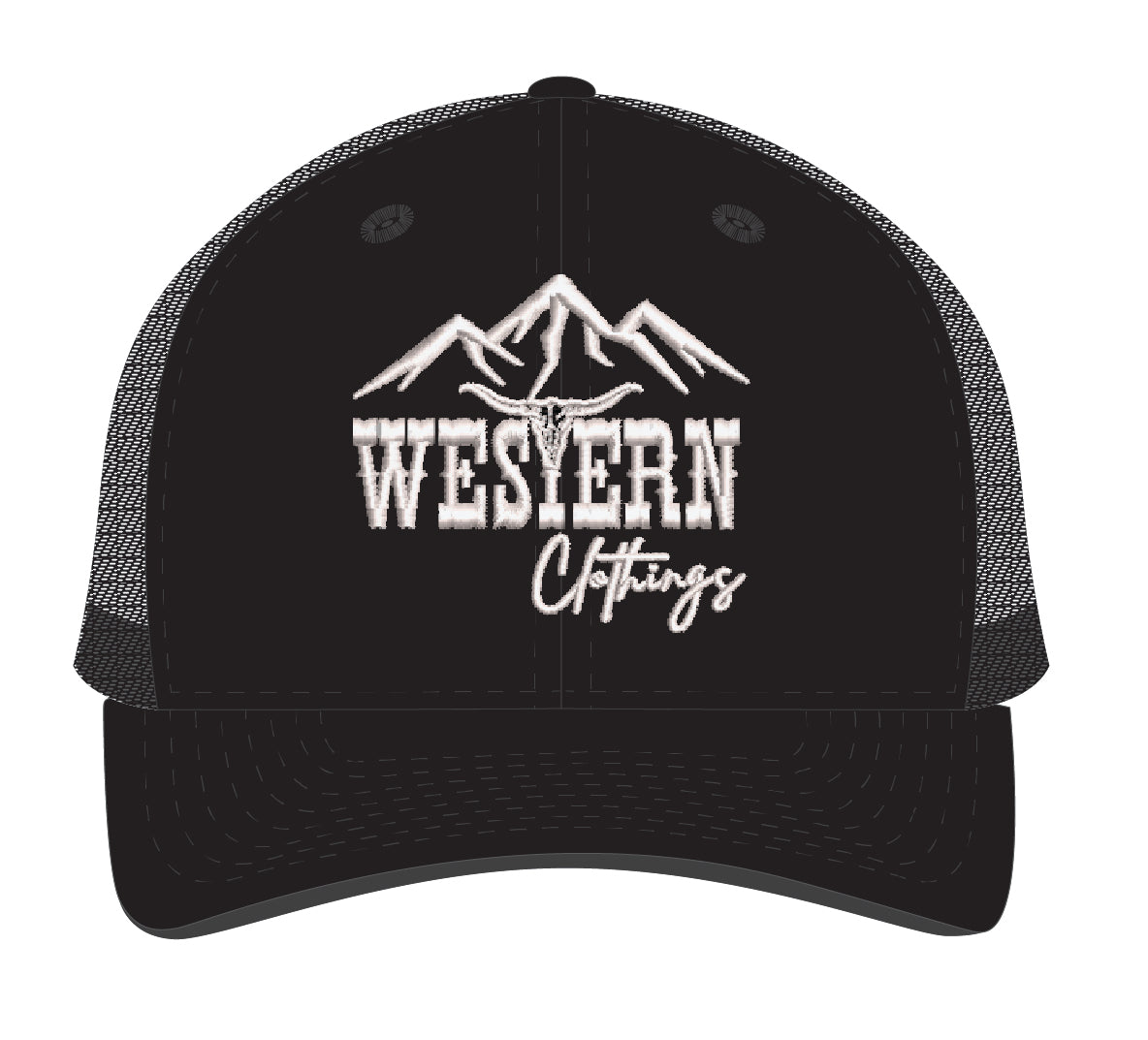 Casquette Western Enfant | WC | Noire et maille noire