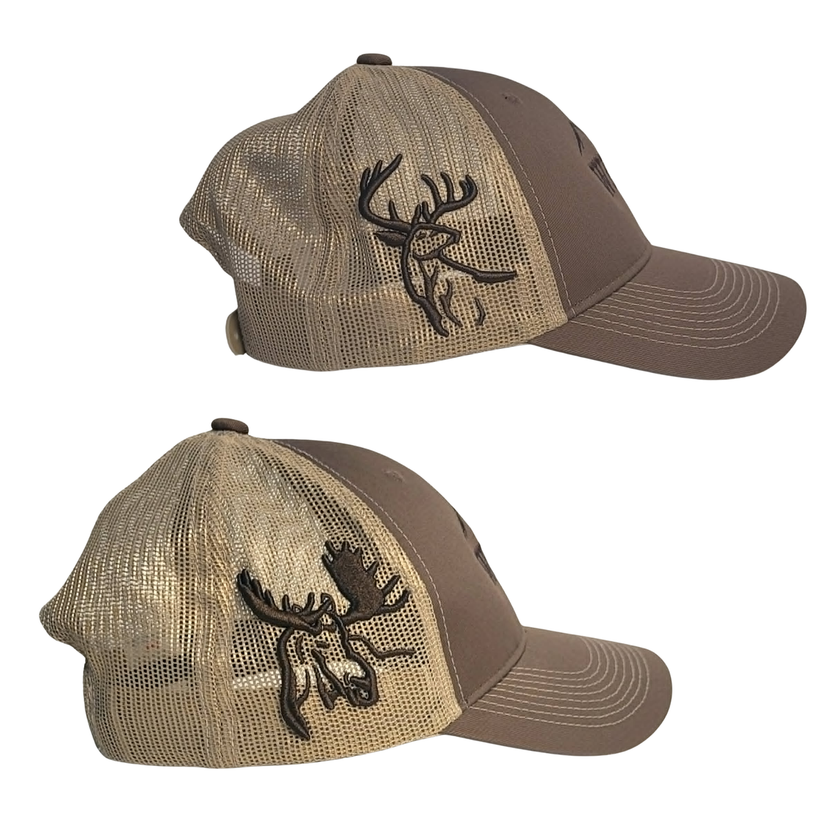 Casquette western style chasseur | Logo brodé noir WC | Brun