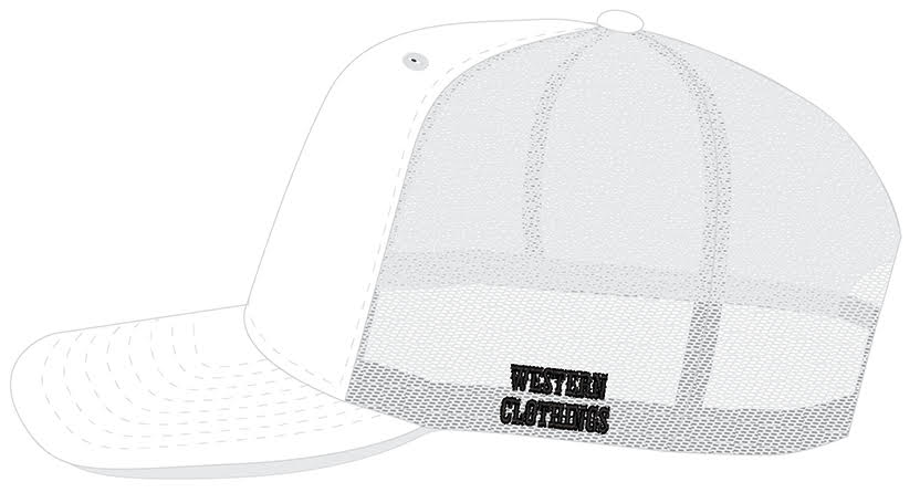 Casquette Western Femme | CGIRL | Blanche et maille blanche