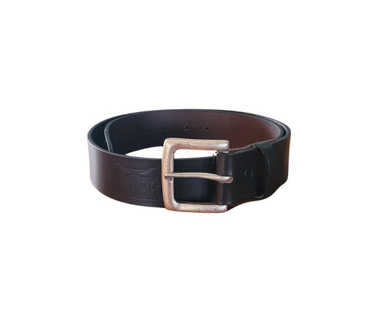 Ceinture en cuir | Brune foncé