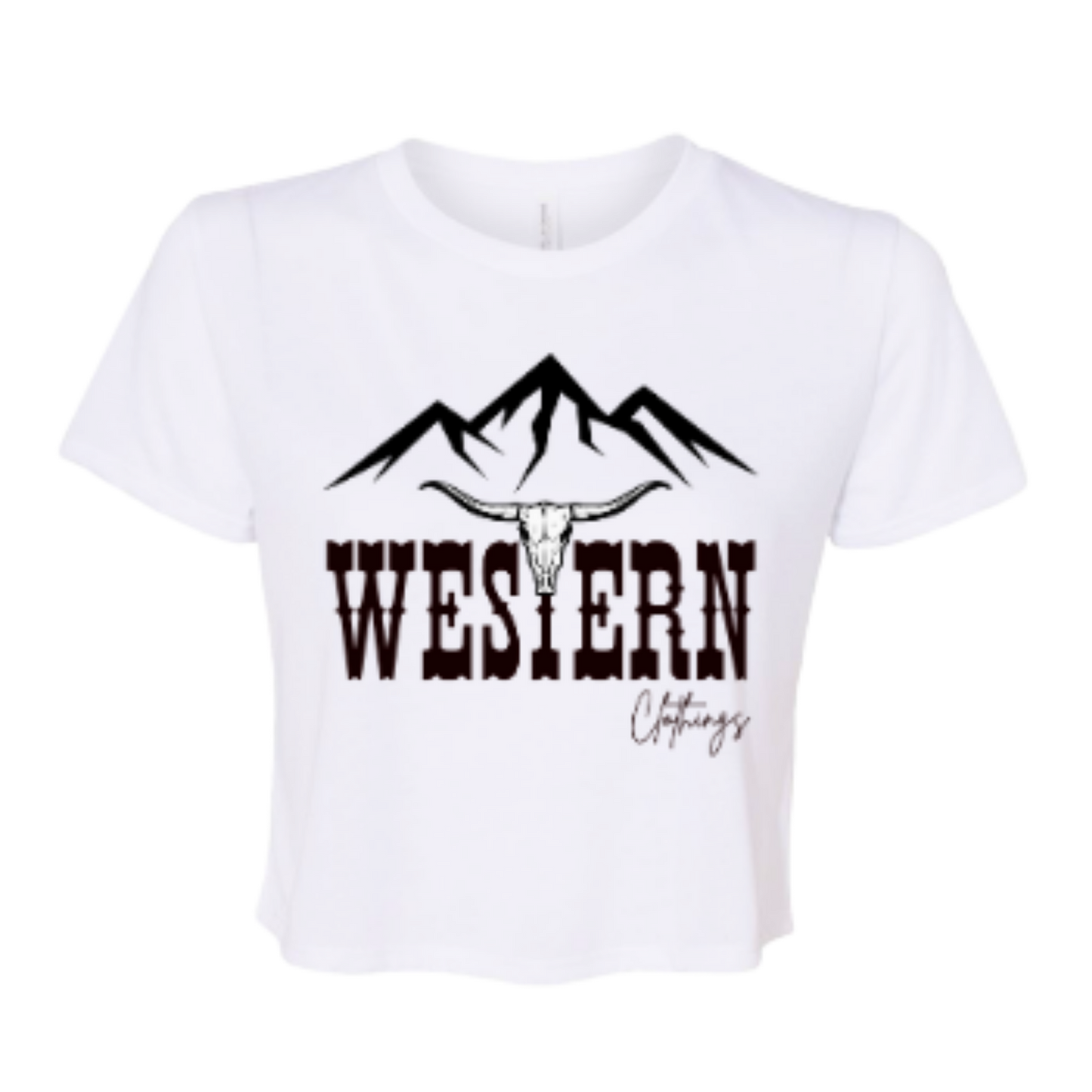 Crop top court Western Femme | WC | Blanc