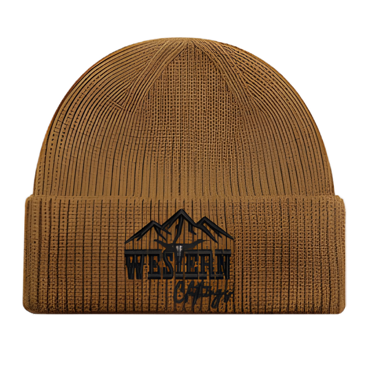 Tuque brodée avec rebord | Caramel