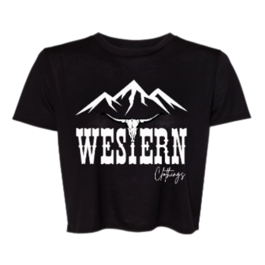 Crop top court Western Femme | WC | Noir