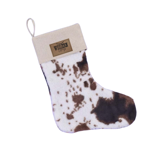 Bas de Noël rebord en jute