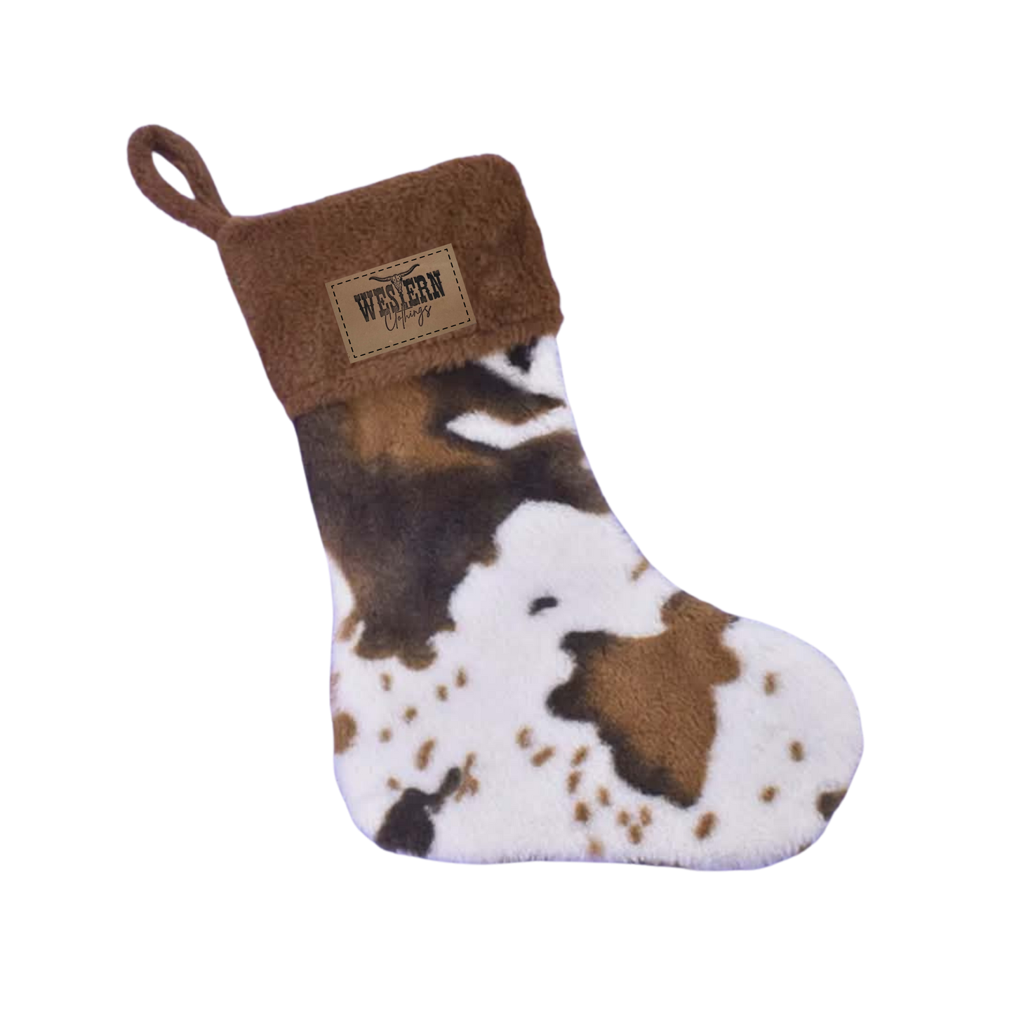 Bas de Noël avec rebord poilu