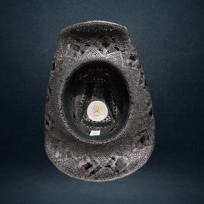 Chapeau de cowboy en paille noir