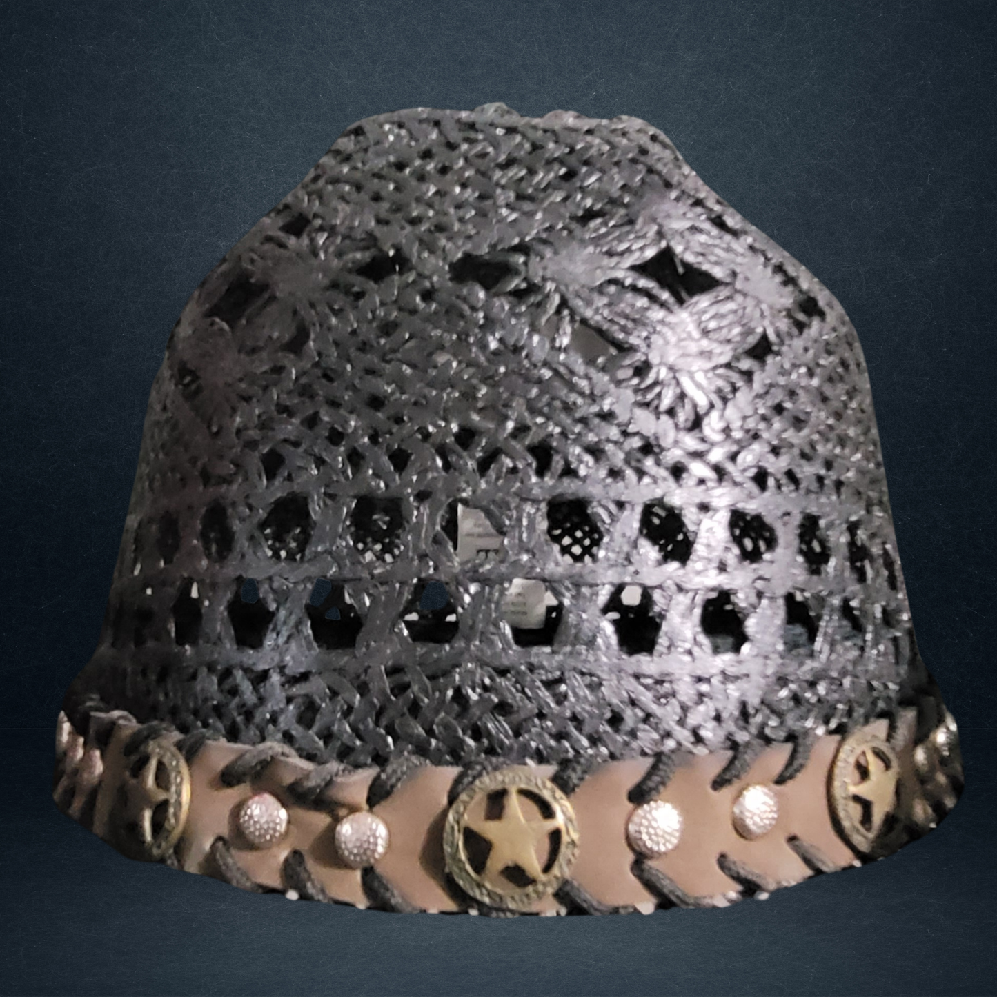 Chapeau de cowboy en paille noir