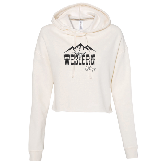 Crop top Western Femme hoodie | WC | Crème