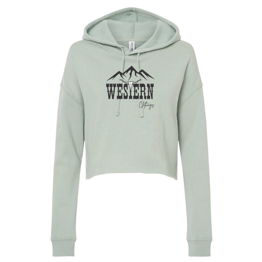 Crop top Western Femme hoodie | WC | Sage