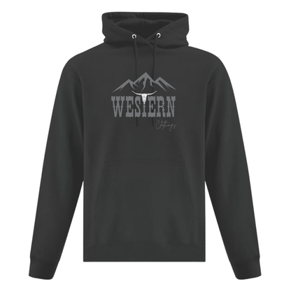 Hoodie Western Unisexe | WC  | Caramel, noir, vert militaire ou sable