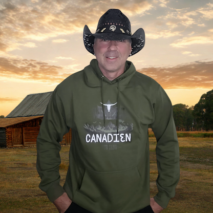 Hoodie Western Unisexe | CN | Vert militaire