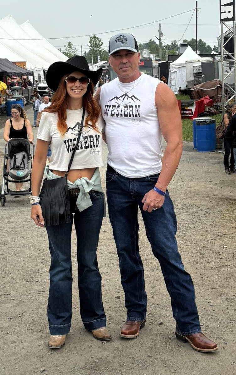 T-shirt Western sans manche Homme | WC | Blanc