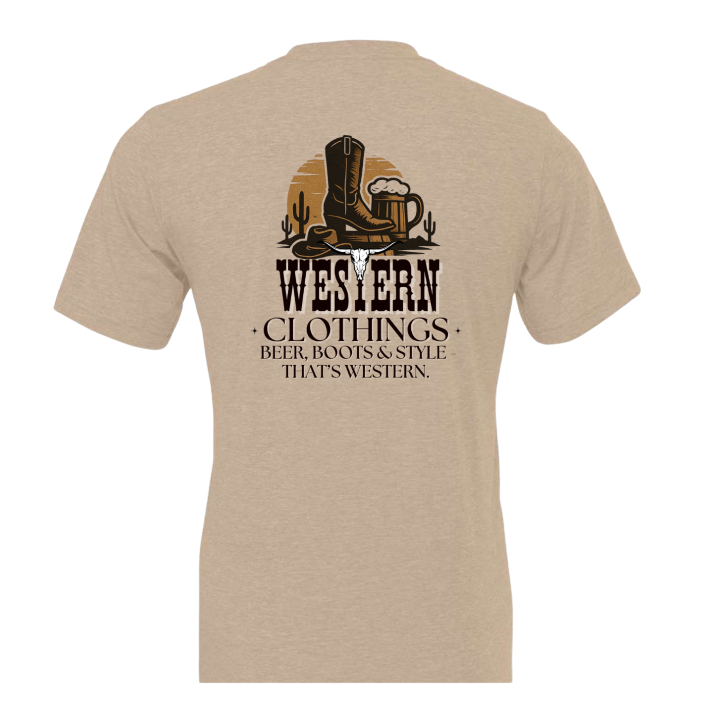 T-shirt Western Homme | BBS | Sable