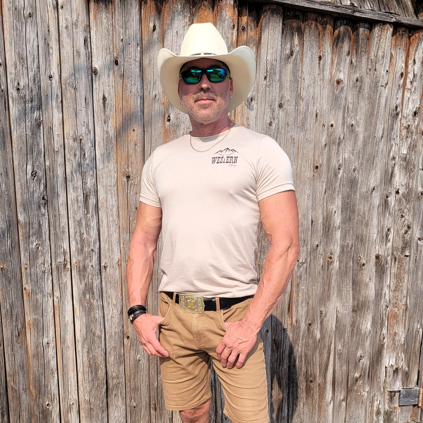 T-shirt Western Homme | CRA | Sable