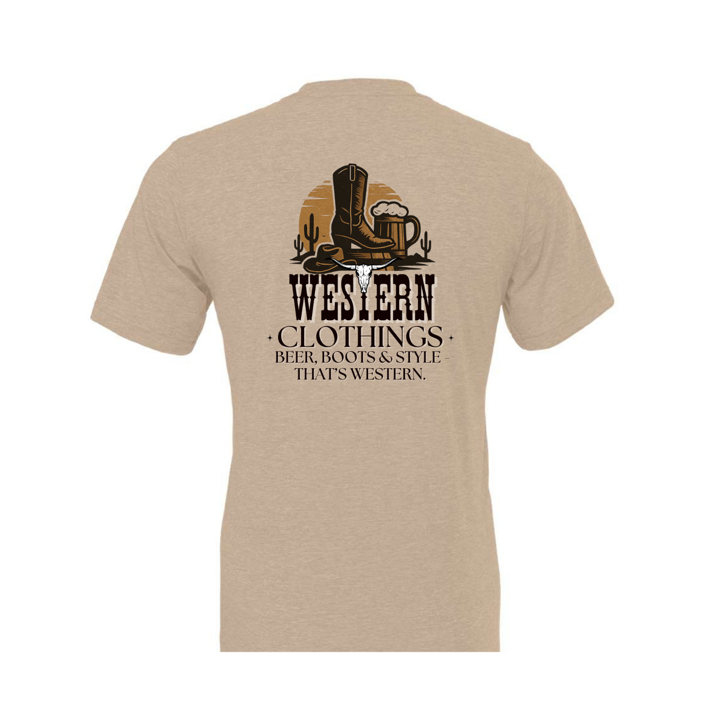 T-shirt Western Homme | BBS | Sable
