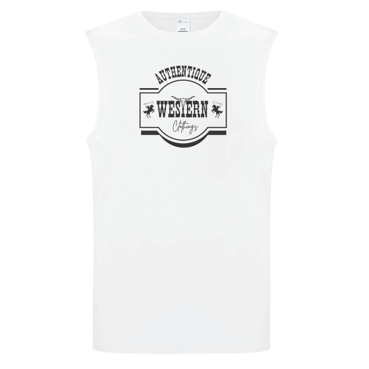 T-shirt Western sans manche Homme | AUT | Blanc
