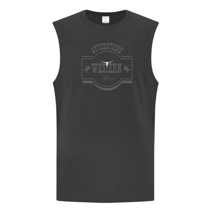 T-shirt Western sans manche Homme | AUT | Noir