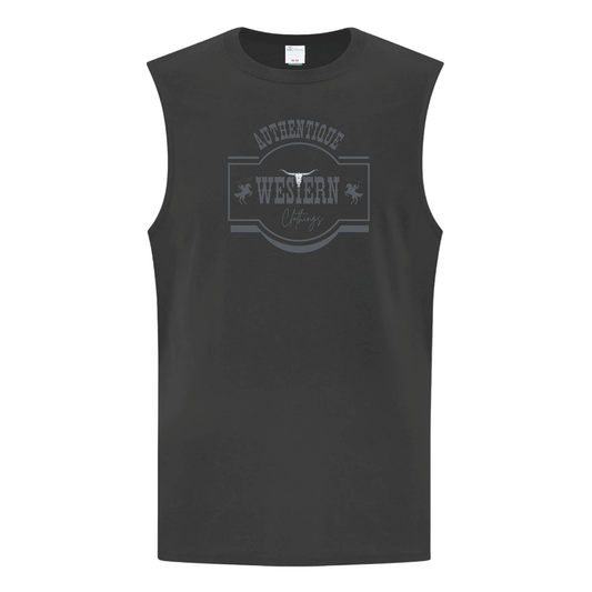 T-shirt Western sans manche Homme | AUT | Noir