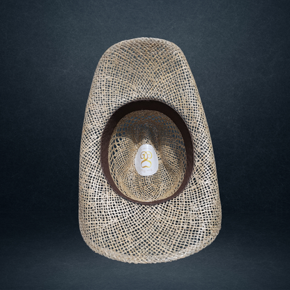 Chapeau de cowboy en paille beige