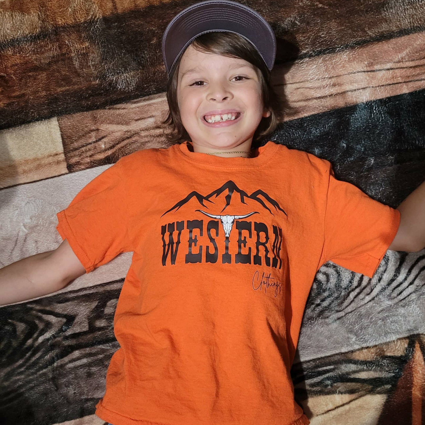 T-shirt western enfant | WC | Orange