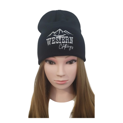 Tuque sans rebord | Brodée noire ou rose