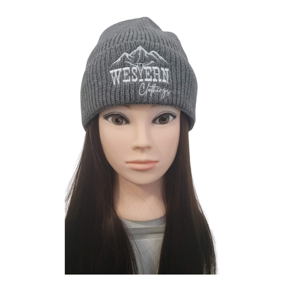Tuque brodée avec rebord | Noire, grise ou caramel