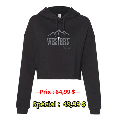 Crop top Western Femme hoodie | WC | Crème, noir ou vert pâle