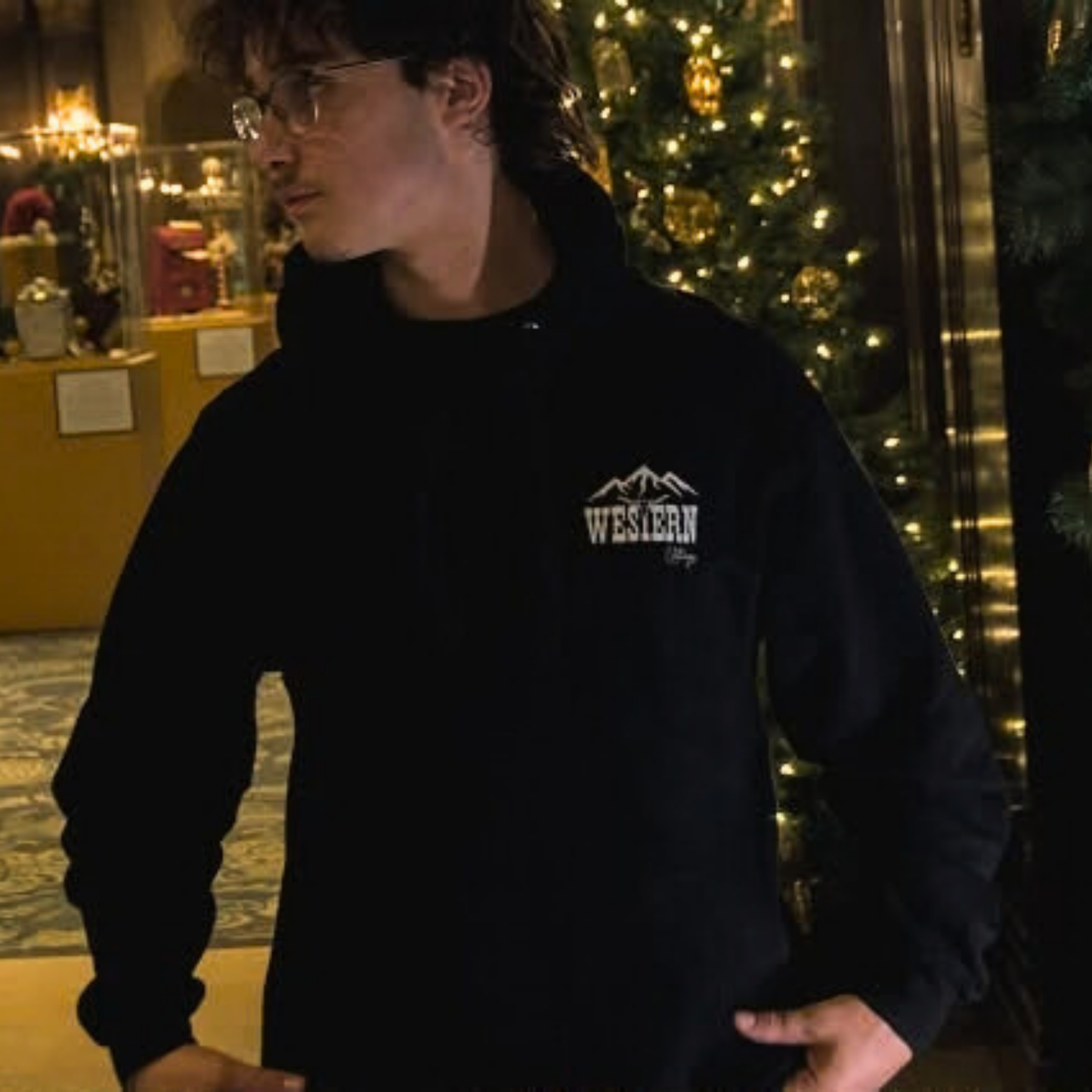 Hoodie Western Unisexe | RF  | Noir
