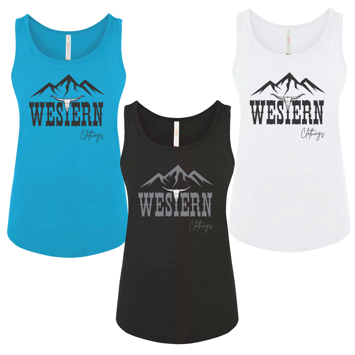 Camisole Western Femme | WC | Noir, saphir ou blanche