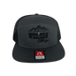 Casquette western visière plate | Logo brodé noir WC | Charcoal et maille noir