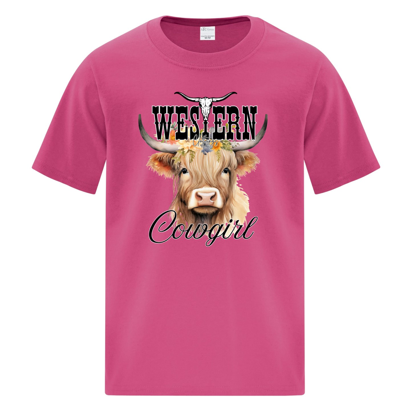 T-shirt western enfant | COG | Rose