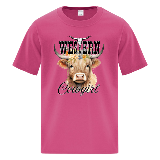 T-shirt western enfant | COG | Rose