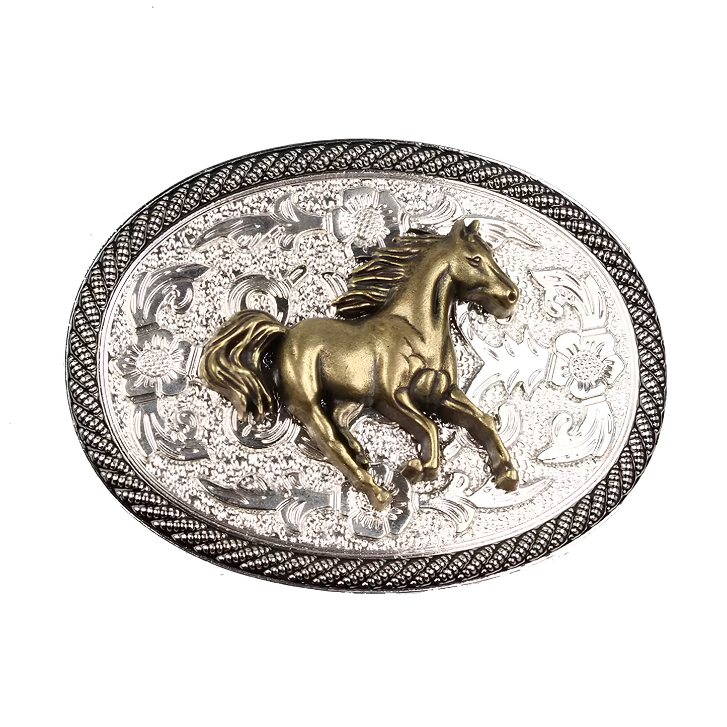 Boucle de ceinture Western | Cheval bronze