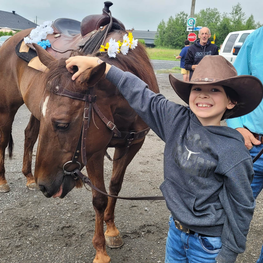 Hoodie Western Enfant | WC | Gris foncé