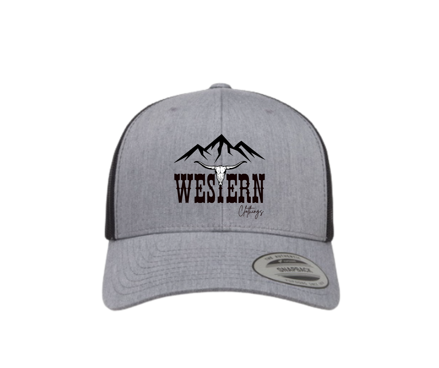 Casquette Western Homme | WC | Gris pâle et maille noire