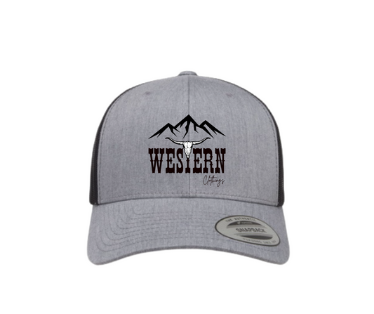 Casquette Western Homme | WC | Gris pâle et maille noire