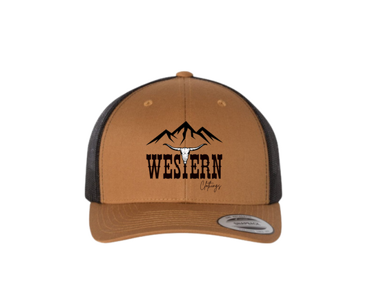 Casquette Western Homme | WC | Caramel et maille noire