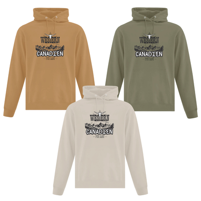 Hoodie Western Unisexe | CN | Sable, caramel ou vert militaire