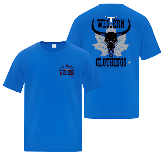 T-shirt western enfant | CRA | Bleu royal