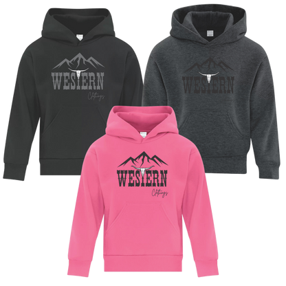Hoodie Western Enfant | WC | Gris foncé, rose ou noir