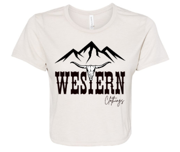 Crop top Western court femme | WC | Beige