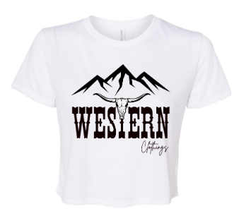 Crop top court Western Femme | WC | Blanc